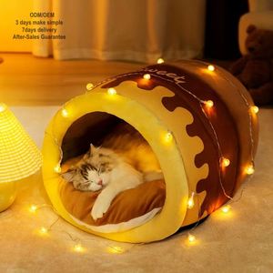 Pet Anti-Honeypot Nest Cat <b>Bed</b> Cave with Crystal Super Soft Sponge Filling Non-Slip Design Modern Pet <b>Bed</b> & Mat for Dogs Cats - Product Image 1
