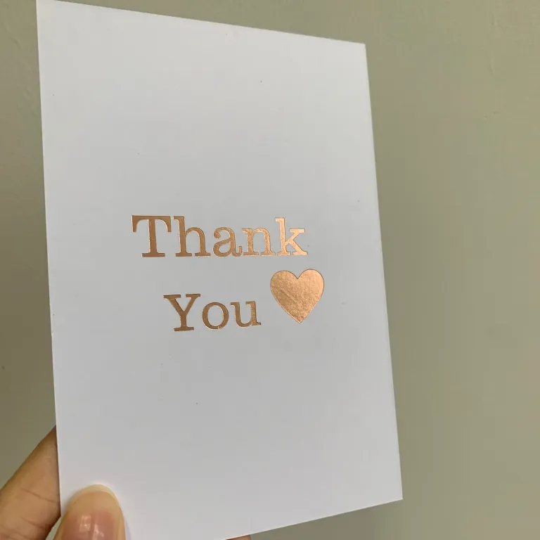 High Quality Custom Rose Gold Thank You Cards Elegant Greeting Cards wedding Invitation Cards For Business