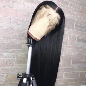 HD 13X6 Frontal Del Merletto Parrucche Dei Capelli Umani Della Cuticola Pre Colto Brasiliani Del Virgin Capelli Lisci Parrucca Del Merletto per la Donna