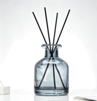 Flacon diffuseur de luxe en verre transparent ambré noir, forme personnalisable, vide, pour arômes et parfums, décoration intérieure, fournisseur d'usine de parfums