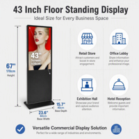Vente en gros - Écran tactile vertical LCD - Support d'affichage publicitaire LED - Affichage publicitaire Full HD de grande taille pour l'intérieur