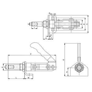 Push-Pull <b>Quick</b> <b>Release</b> <b>Clamp</b> Toggle Locking Device for Woodworking - Product Image 3