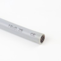 Cable Ethernet Flexible Blindado Cat6a LiYCY 300V, 18 Hilos, Conductor de Cobre de 0.25mm, Aislamiento de PVC, para Uso Industrial y Automatización
