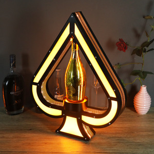 Ace Of Spades Led Wine <b>Holder</b> Modern Bar Lighted Display Rack For Party KTV Nightclub - Product Image 2