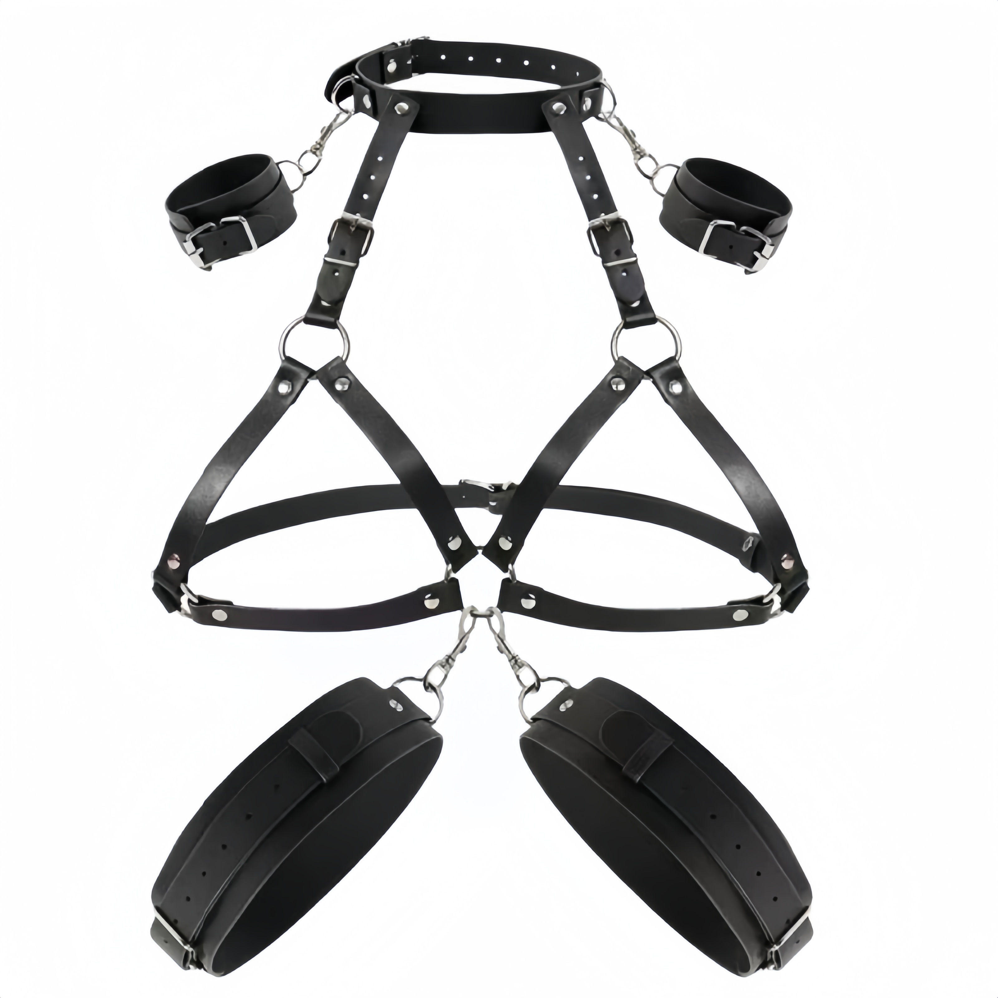 Black-with handcuffs and leg rings
