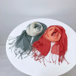 Bufanda Larga de Lino Ligero Premium para Mujer, Chal Transpirable de Verano Tropical, Estilo Europeo Americano, Colores Personalizables - Product Image 4