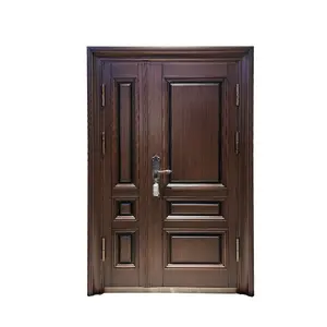Best New Product of 2023 One and Half Exterior Entry Copper Steel Security Exterior Door