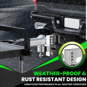 Verstellbare Anhänger kupplung für 2-Zoll-Empfänger-Aluminium-Anhänger kupplungen 8-Zoll-Drop/Rise LBS mit Verriegelung kupplungs stiften Silber - Product Image 4