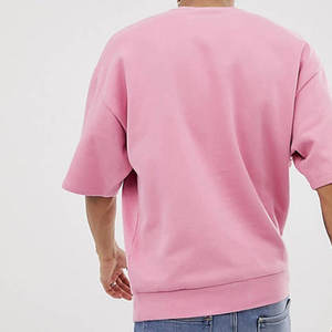 Camiseta de Verano Unisex 100% Algodón, Estilo Urbano, Hombros Caídos, Talla Grande, Camiseta de Alta Calidad, Gruesa, Lisa, para Hombre - Product Image 2