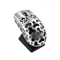 Souris personnalisée en alliage magnésium-aluminium MTV7, souris creuse légère PAW3950 42000 DPI, souris de jeu double 8 kHz OEM/ODM