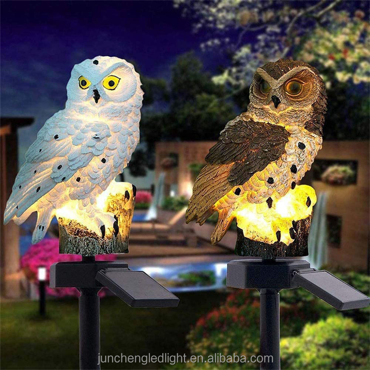 ソーラーバードライトオウムフクロウデザインランプLEDガーデン
