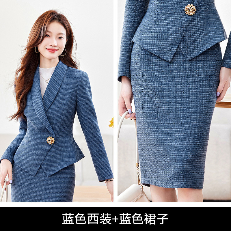 blue suit dress