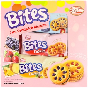 Boxiang độc quyền 250gbites mứt bánh quy Bánh quy sô cô la hương vị giòn đường bánh ngọt công thức nấu ăn <span class=keywords><strong>Cookie</strong></span> cho văn phòng - Product Image 5