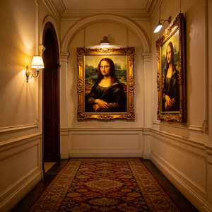 Reproducción de Obra Maestra renacentista famosa hecha a mano pintura al óleo Mona Lisa de <span class=keywords><strong>Leonardo</strong></span> <span class=keywords><strong>Da</strong></span> <span class=keywords><strong>Vinci</strong></span> - Product Image 5