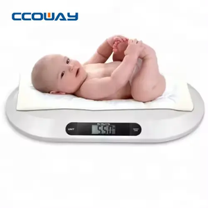 20 في المنزل مع مقياس طفل أبيض بيضاوي مقياس وزن كهربائي بطارية بلاستيك ABS كاملة - Product Image 2