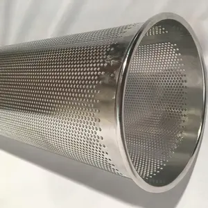 Filtri a cestello in metallo perforato e rete metallica da 4mm/cestello filtrante perforato