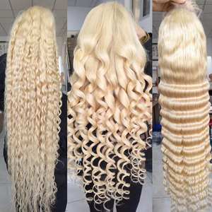 30 Inch Rauwe Maagdelijke Body Wave 613 Blonde Glueless Full Hd Lace Front Recht Menselijk Haar Pruiken Met Babyhaar - Product Image 4