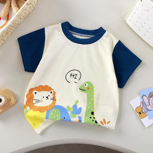 T-shirt à manches courtes décontracté pour enfants <span class=keywords><strong>Prince</strong></span> bas en gros nouvel été hauts à demi-manches garçons filles imprimé dessin animé - Product Image 6