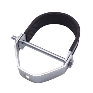 Customized Galvanizing Clevis Hanger Pipe Clamp With Rubber With Nut for <b>Fastening</b> - Product Image 3