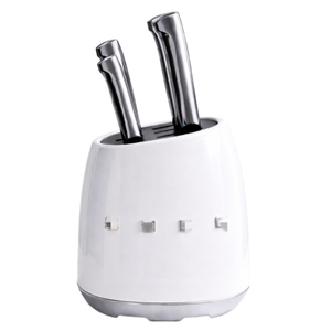 Ensemble complet de couteaux de chef de style italien - 6 lames spécialisées + support en acacia, esthétique rétro italienne - Product Image 4