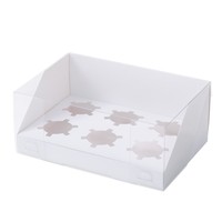 Boîtes d'emballage pour cupcakes transparentes avec poignée haute 4s 6s 9s 12s
