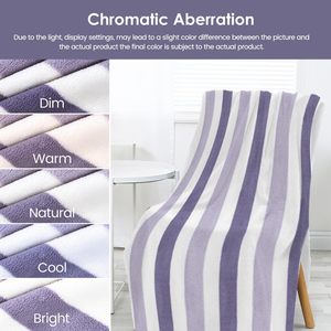 2pcs/ <b>Set</b> Stripe Coral Fleece <b>Towel</b> and <b>Bath</b> <b>Towel</b> <b>Set</b> Adult Coral Velvet Soft <b>Bath</b> Microfiber Home Absorbs Water <b>Towel</b> <b>Set</b> - Product Image 5