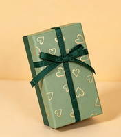 Boîte cadeau rigide à imprimé cœur de la Saint-Valentin avec ruban LOVE Eternal, boîte de luxe pour bijoux, bonbons, cadeaux de mariage