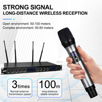 Système de Microphone de Conférence Sans Fil UHF Professionnel à 8 Canaux, Connecteur XLR Dynamique, Fabriqué en Métal et Plastique Durables