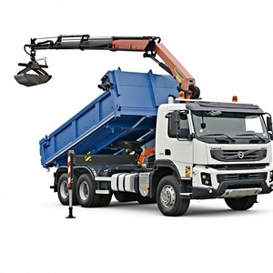 Autocarro Ribaltabile FMX 450 del 2012 con Gru Atlas 6x4, Braccio Idraulico, Carrozzeria Blu, Cabina Bianca, Altezza di Sollevamento 5m, Momento di Sollevamento 172.3E - Product Image 1