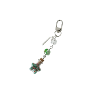 Original Wishing Bottle Christmas Mobile Phone Chain Winter Snowflake Glass Card Book Pendant Keychain Waterproof Lightweight
