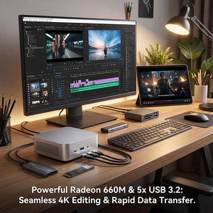 Mini <span class=keywords><strong>PC</strong></span> OEM Personalizado con AMD Ryzen 5 6600H, Radeon 660M 4K, HTPC <span class=keywords><strong>para</strong></span> Creación de Contenido, Edición de Video, Cine en Casa, Venta al Por Mayor - Product Image 1