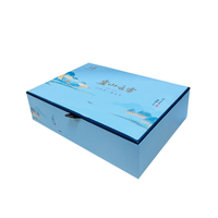 Coffret Cadeau de Luxe Personnalisé Haut de Gamme pour Pot de Safran Bleu, Thé et Bougie, avec Doublure en Mousse, Revêtement UV et Gaufrage