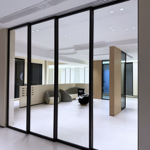 Puerta Corredera de Vidrio de 4 Paneles con Certificación NFRC Deezon, Marco de Aluminio con Múltiples Rieles Interconectados, de Piso a Techo, para División Interior - Product Image 1