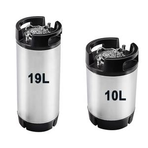 5 गल/2.5 गल स्टेनलेस स्टील 304 बीयर केग कॉर्नी टैंक कोक सिरप दूध सोडा बैरल रबर हैंडल बाल्टी बॉल लॉक कॉर्नेलियस शैली - Product Image 1