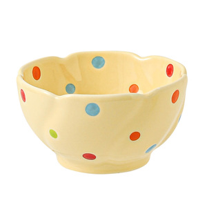 Vente en gros de bols à pétales colorés à pois, jolis bols à riz, vaisselle domestique, bols à yaourt de haute qualité, petits bols résistants à la chaleur - Product Image 2