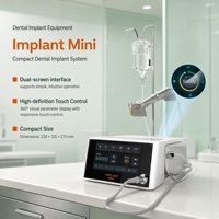 Moteur d'implant dentaire mini compact avec interface à double écran, commande tactile et bouteille d'irrigation