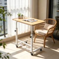 Table d'appoint pliable et réglable en bois pour ordinateur portable – Ergonomique, durable, mobile, multifonctionnelle, écologique, pour chambre à coucher
