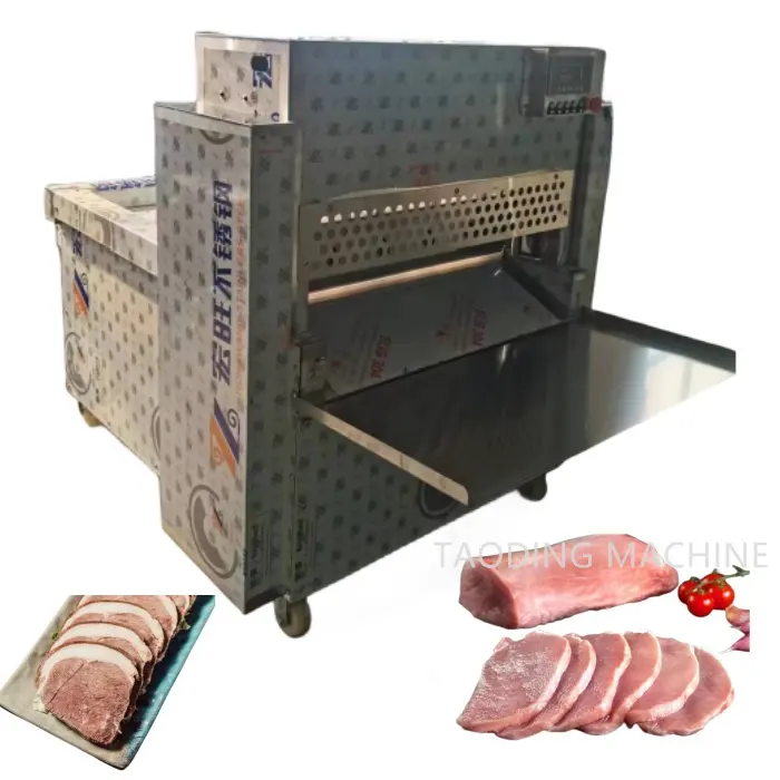 편리한 기계 쇠고기 절단 말하다 소시지 슬라이서 슬라이싱 냉동 고기 자동 고기 슬라이싱 기계 고기 슬라이싱 기계