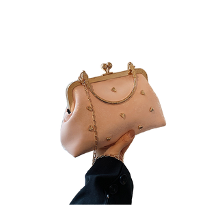 Bolso de mano pequeño geométrico de moda para mujer, elegante, con cadena, de un solo tirante, para hombro o cruzado, tipo clutch para cena - Product Image 2