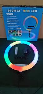 Anneau lumineux LED RVB, <span class=keywords><strong>grand</strong></span> anneau lumineux pour selfie <span class=keywords><strong>avec</strong></span> écran tactile, tournage vidéo Vlog, 22 pouces LJJ56RGB - Product Image 6