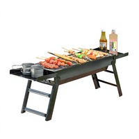 Barbecue portable d'extérieur double face 22x33cm 2.2kg pour réunions de famille, camping, team building d'entreprise, usine de réchauds