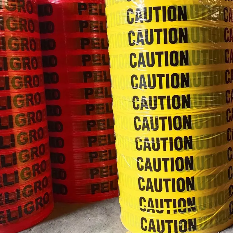 MANCAI Factory Wholesale Caution Tape Yellow And Black Caution Tape 75mmx300m Caution Tape Yellow