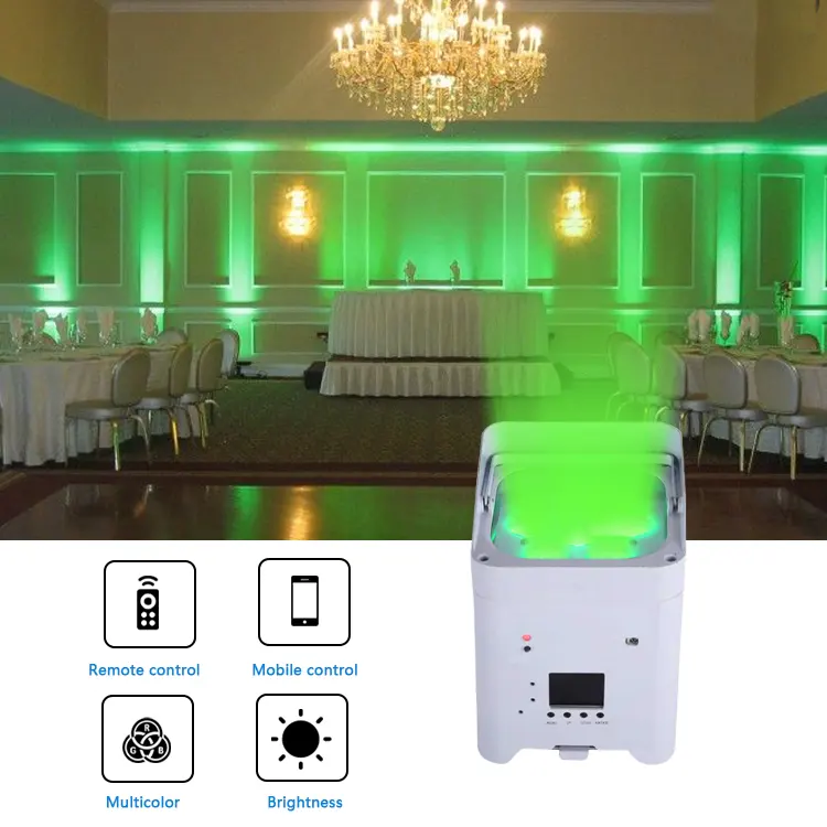 Batterie betriebene Dmx Wireless 6*18W RGBWA UV LED Par Light Wand leuchten batterie betriebene Uplight Hochzeit