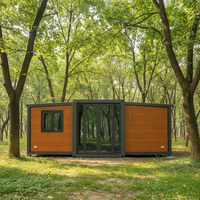 Maison modulaire préfabriquée personnalisée, petite et portable, avec 2 chambres, pour hôtel miniature, maison de jardin et bungalow