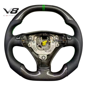 Volant en fibre de carbone véritable V8carbon pour A4 <span class=keywords><strong>S4</strong></span> RS4 <span class=keywords><strong>B5</strong></span>, accessoires de voiture, pièces automobiles modifiées, style sport racing, personnalisé - Product Image 3