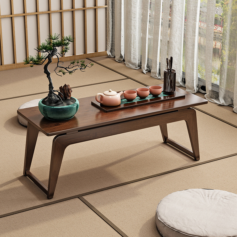 Floating bay window table [Walnut color, 90cm long]