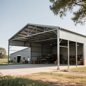 Garage/Entrepôt à structure en acier robuste de <span class=keywords><strong>grande</strong></span> envergure pour atelier préfabriqué moderne avec acier de qualité Q235/Q355 en profil H - Product Image 1