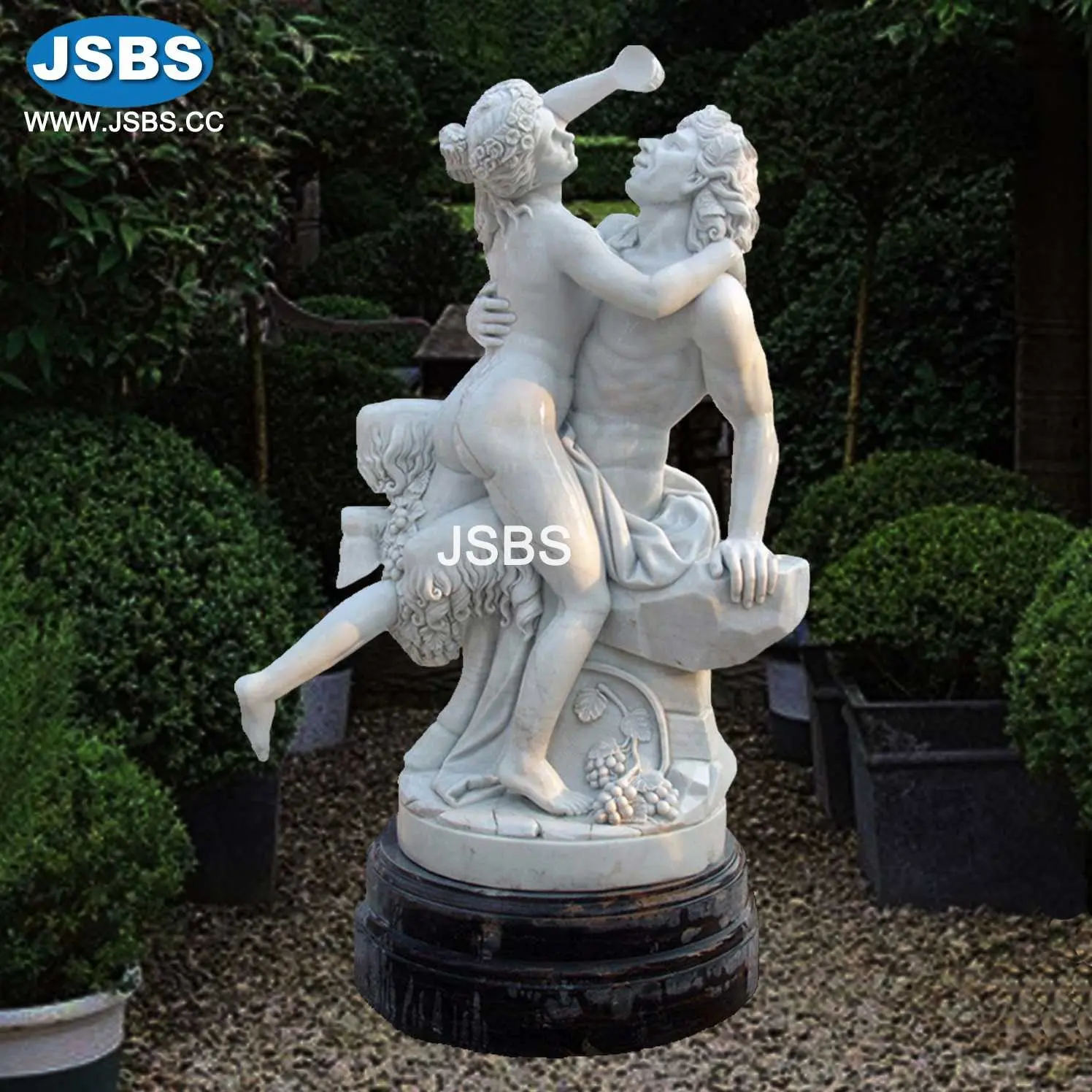 Wholesale Prices Hand Stone Carved Large Marble Famous Italian Couple Chef Statues Sculpture