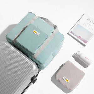 Sac de voyage pliable Beilian, rectangulaire, rose, organiseur de vêtements pour voyage, rangement de bagages, usage professionnel RH2202 - Product Image 2