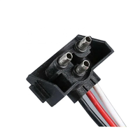 Harnais HOOHA 12V 18AWG avec isolation PVC, prise d'angle droit 3 fils 3 broches pour feux de remorque (stop/clignotant/feu arrière), noir, 500mm